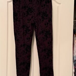 Floral Black ladies slacks